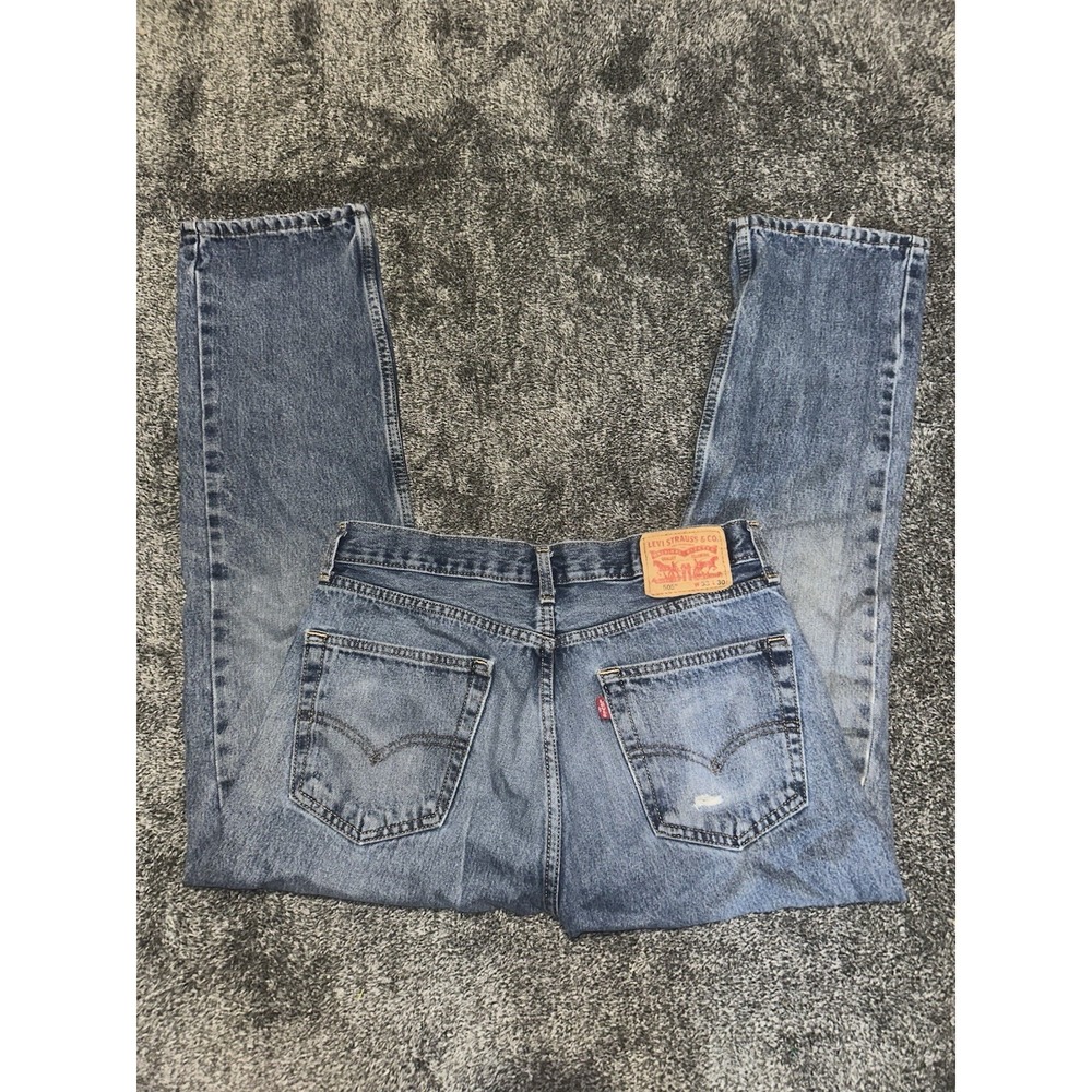 Levi's 505 Regular Fit Jeans Men's 33x30 Medium Wash Blue Straight Zip Fly